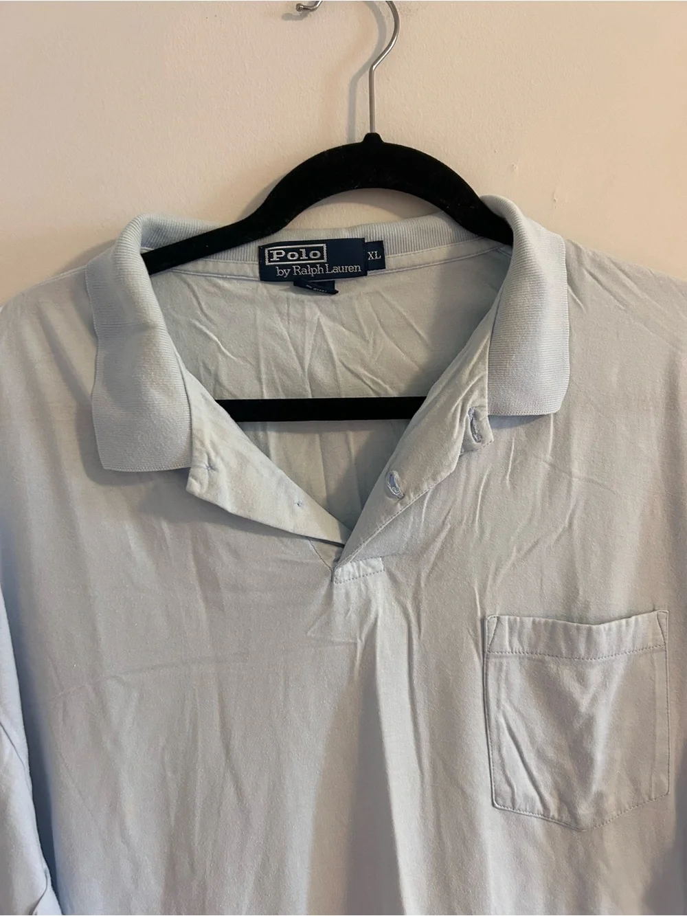 Ralph Lauren Light Blue Polo Shirt with Chest Pocket